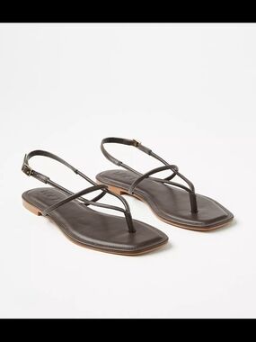 Women's Loft Skinny Strap Sandals in Dark Brown Size 7